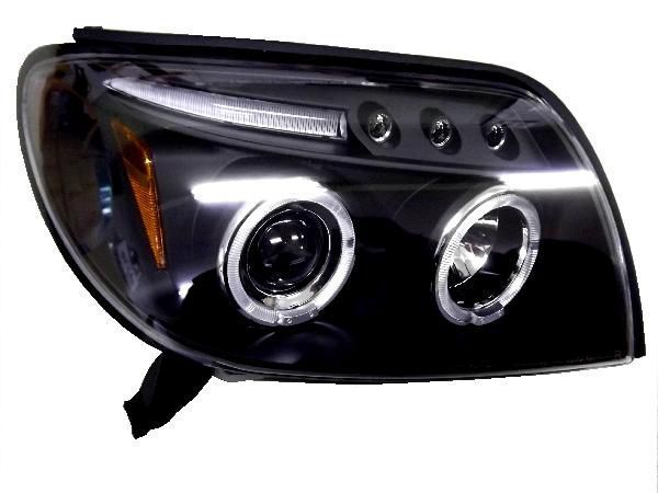 ハイラックス サーフ 210 6連 LED プロジェクター イカリング ブラック
