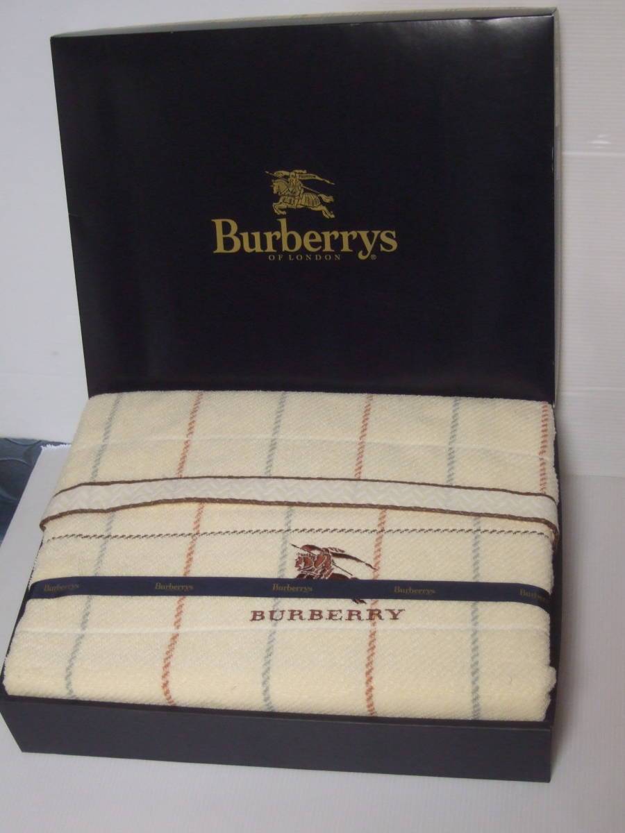 バーバリー BURBERRY LONDON タオルケット 140×190cm ベージュ/日本製