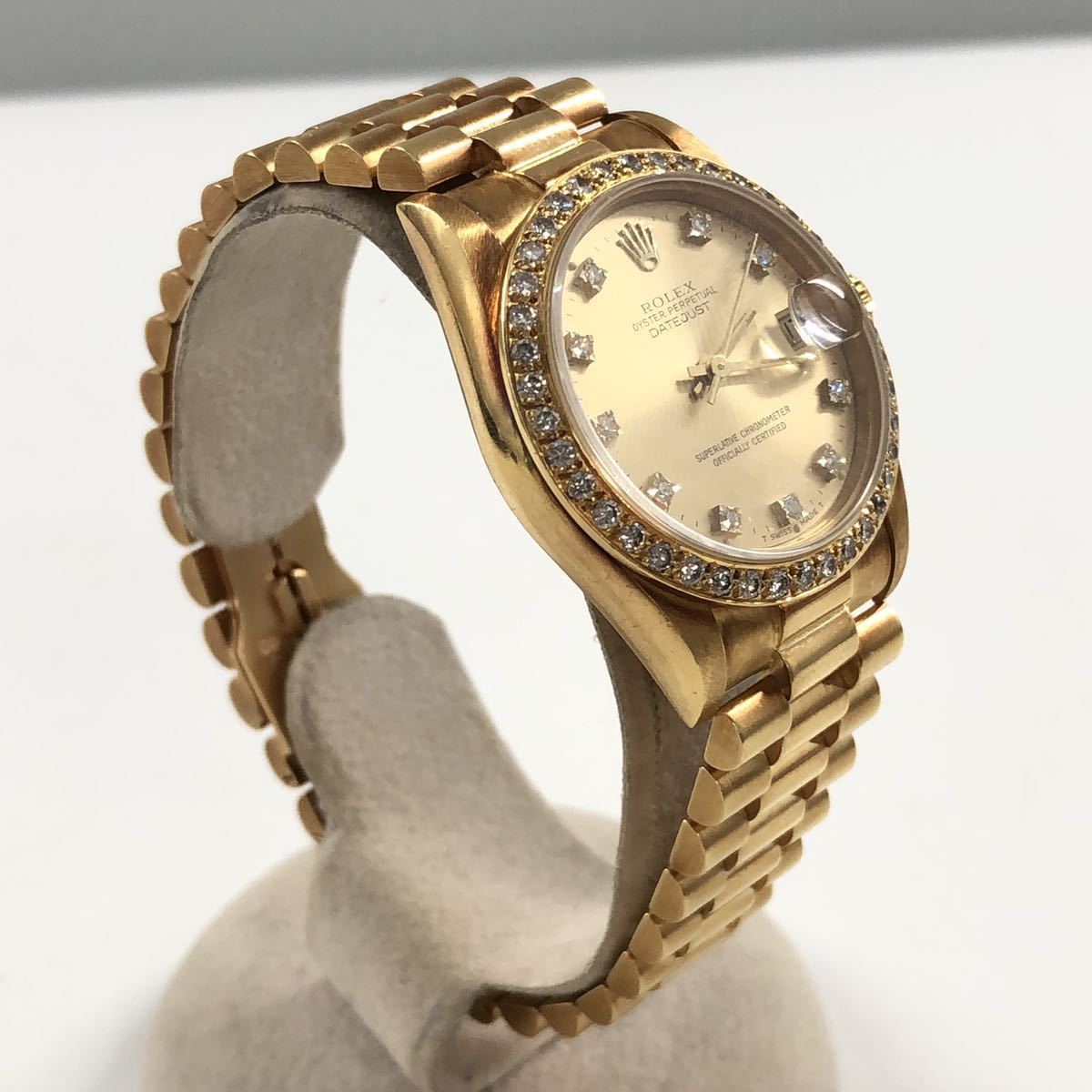 稼働品☆ROLEX☆DATEJUST】C-665 ロレックス デイトジャスト 68278 金 