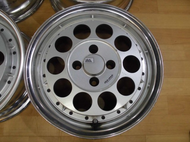 AUTO STRADA P6&P7 アウトストラーダ 3ピース ホイール 4本 4H-100 15インチ 6J+38 シビック CR-X NA NB ロードスター 軽四 軽トラカスタム