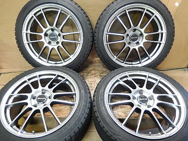 W 条件付き本州送無・19年バリ山・225/45R/18・社外アルミ付き・BS VRX