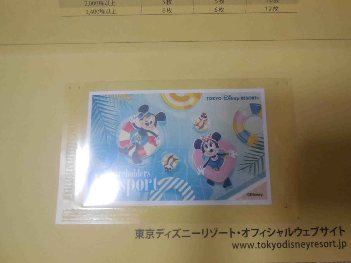 東京ディズニーランド・シー 1日パスポート（株主優待券）A 東京