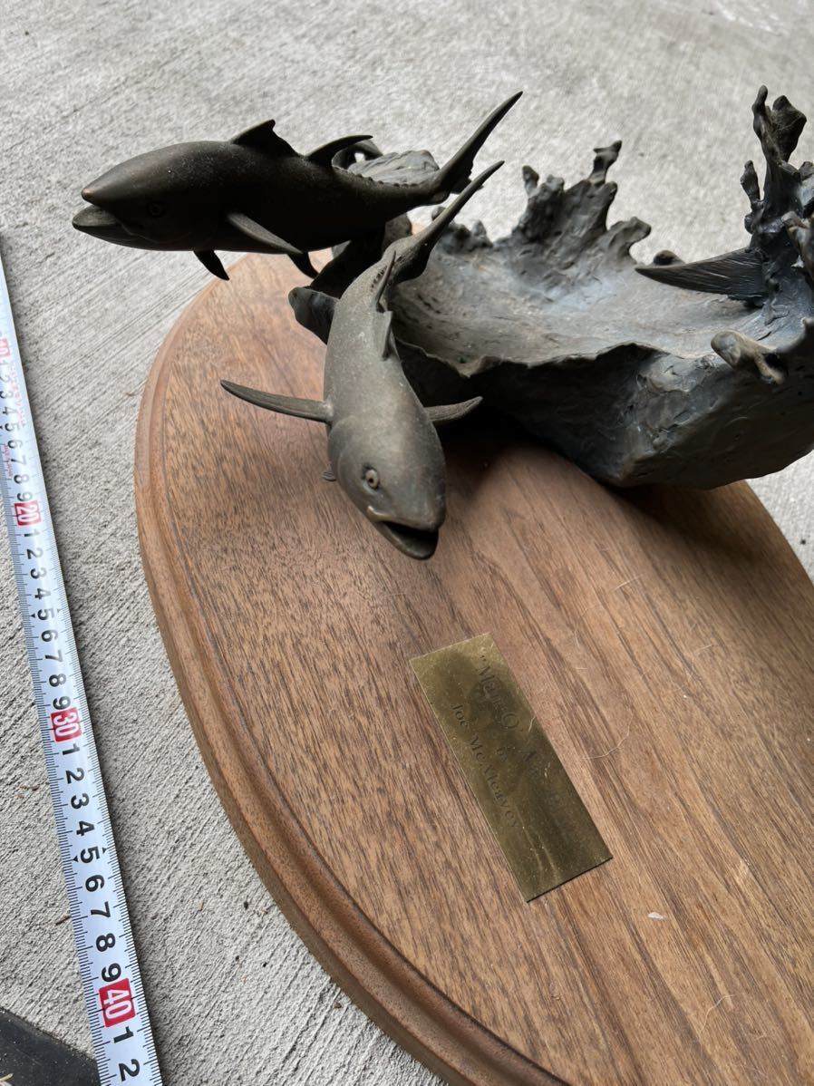 カジキ ブロンズ像 高さ60cm：カジキ【ブロンズ像】 インテリア 彫刻 銅像 オブジュ 