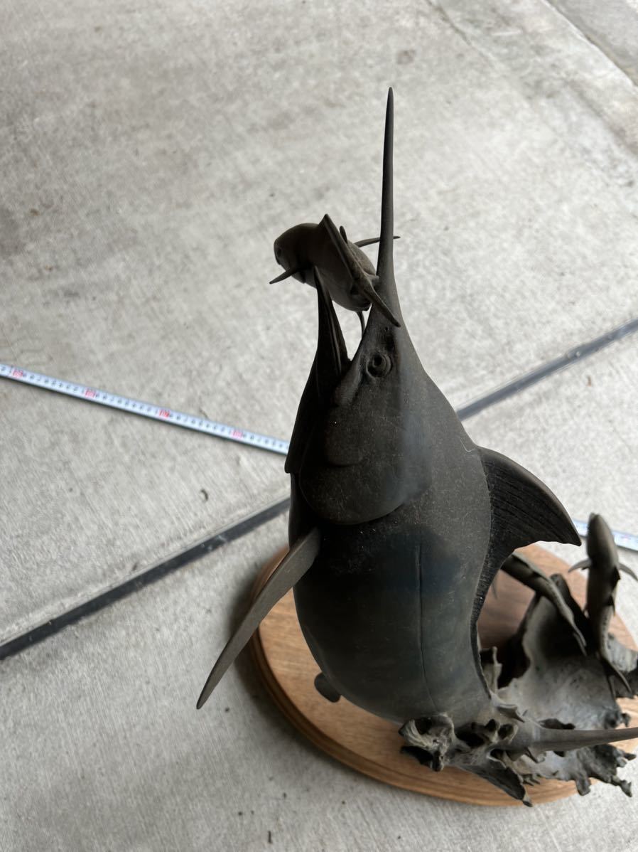 カジキ ブロンズ像 高さ60cm：カジキ【ブロンズ像】 インテリア 彫刻 銅像 オブジュ 