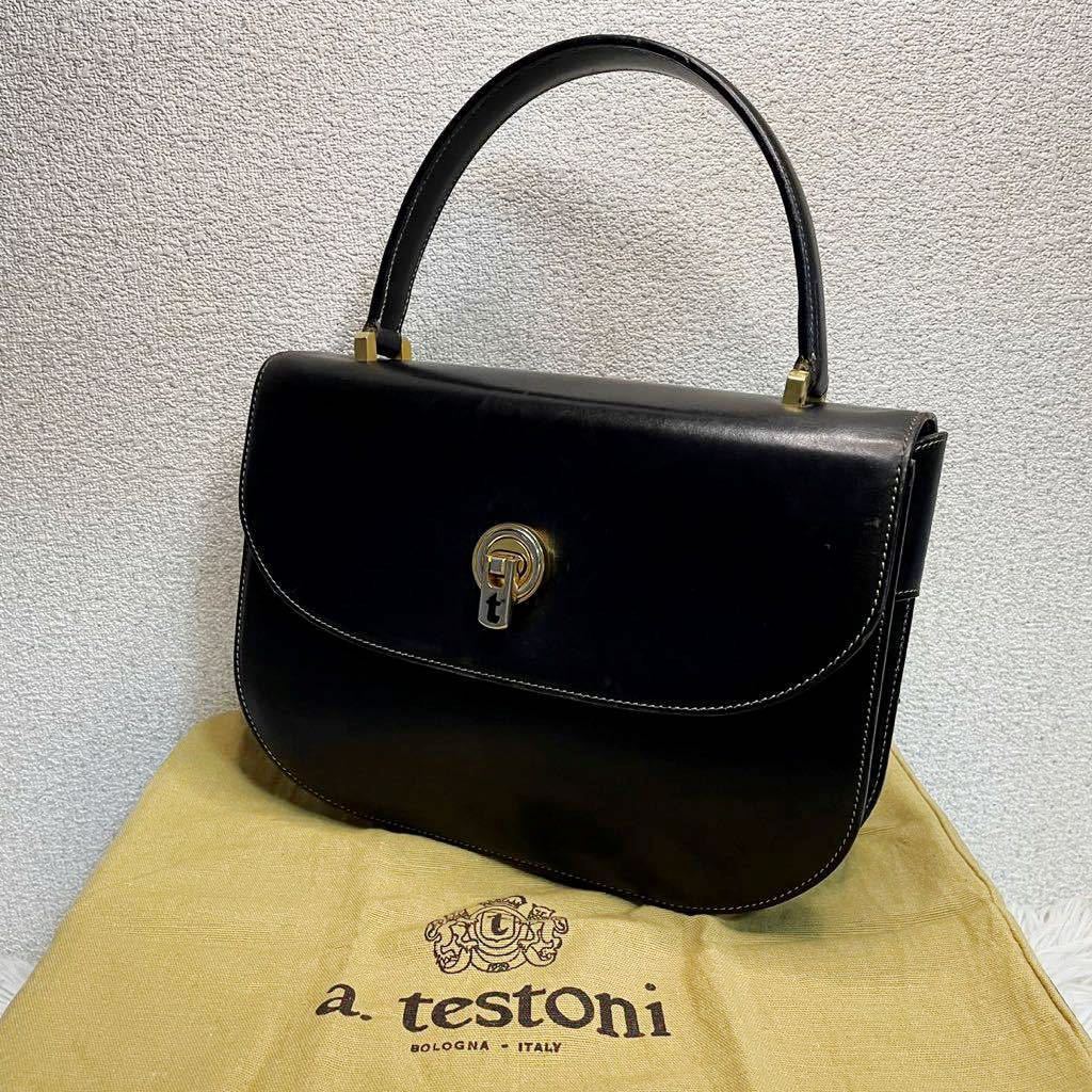 イタリア製】a.testoni ア・テストーニ レザーハンドバッグ レザーミニ 