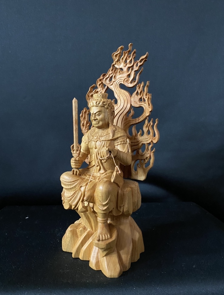 井波彫刻 一刀彫り 仏教工芸品 総ケヤキ材 精密彫刻 極上品 木彫仏教  