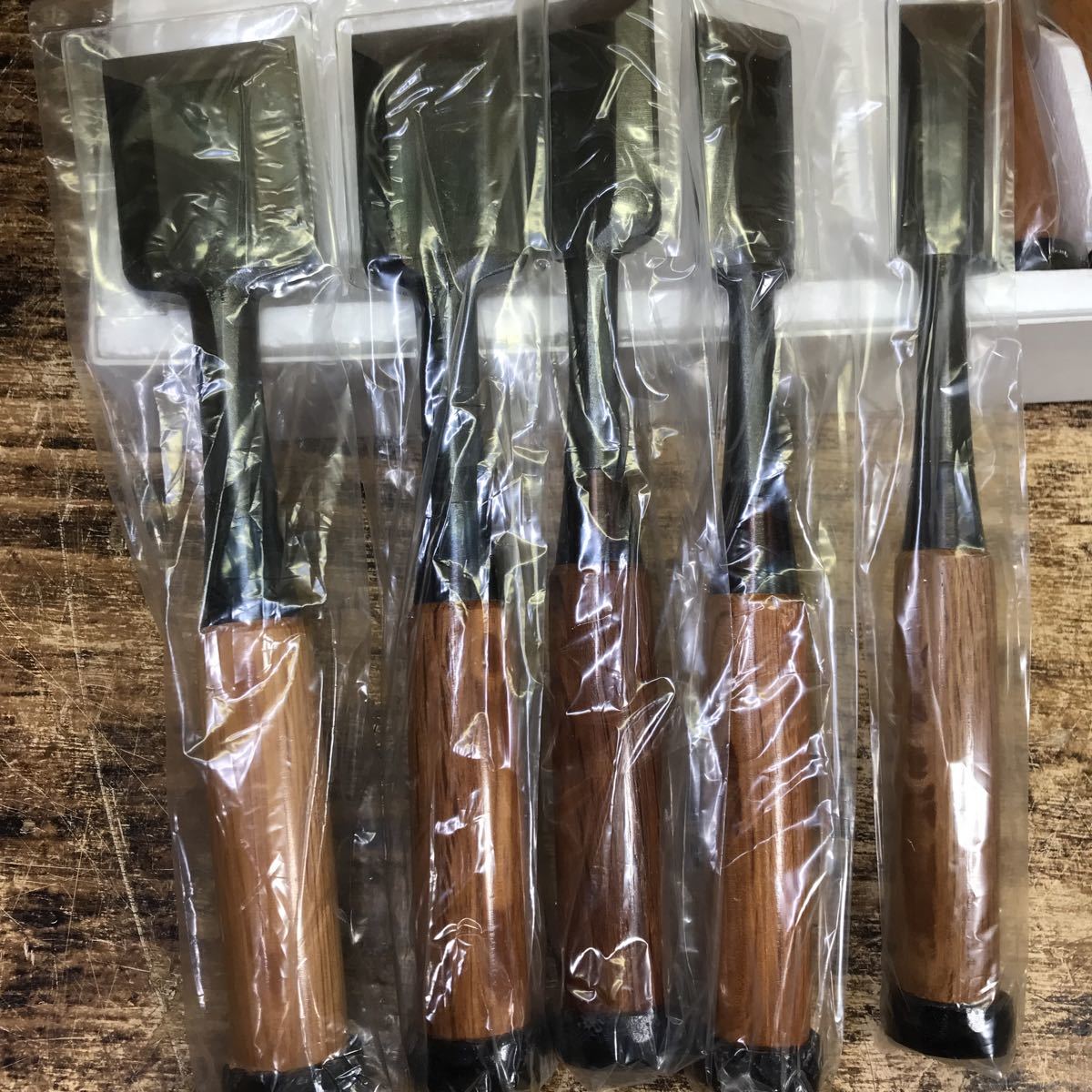 T1154 組鑿 10本組 未使用品 大極上 優良 本場特選 在銘 大工道具 のみ 