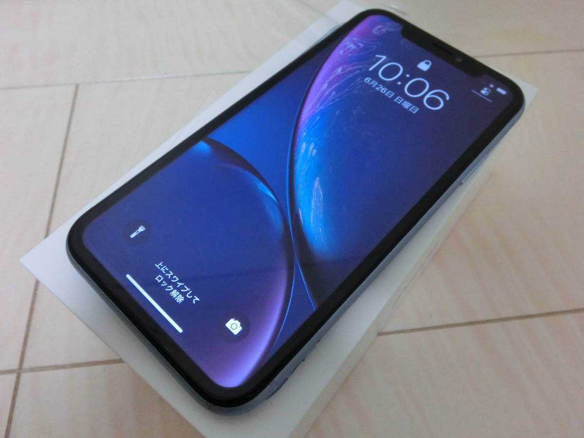 バッテリー86%】iPhone XR 64GB ブルー 本体のみ SIMフリー iphone XR