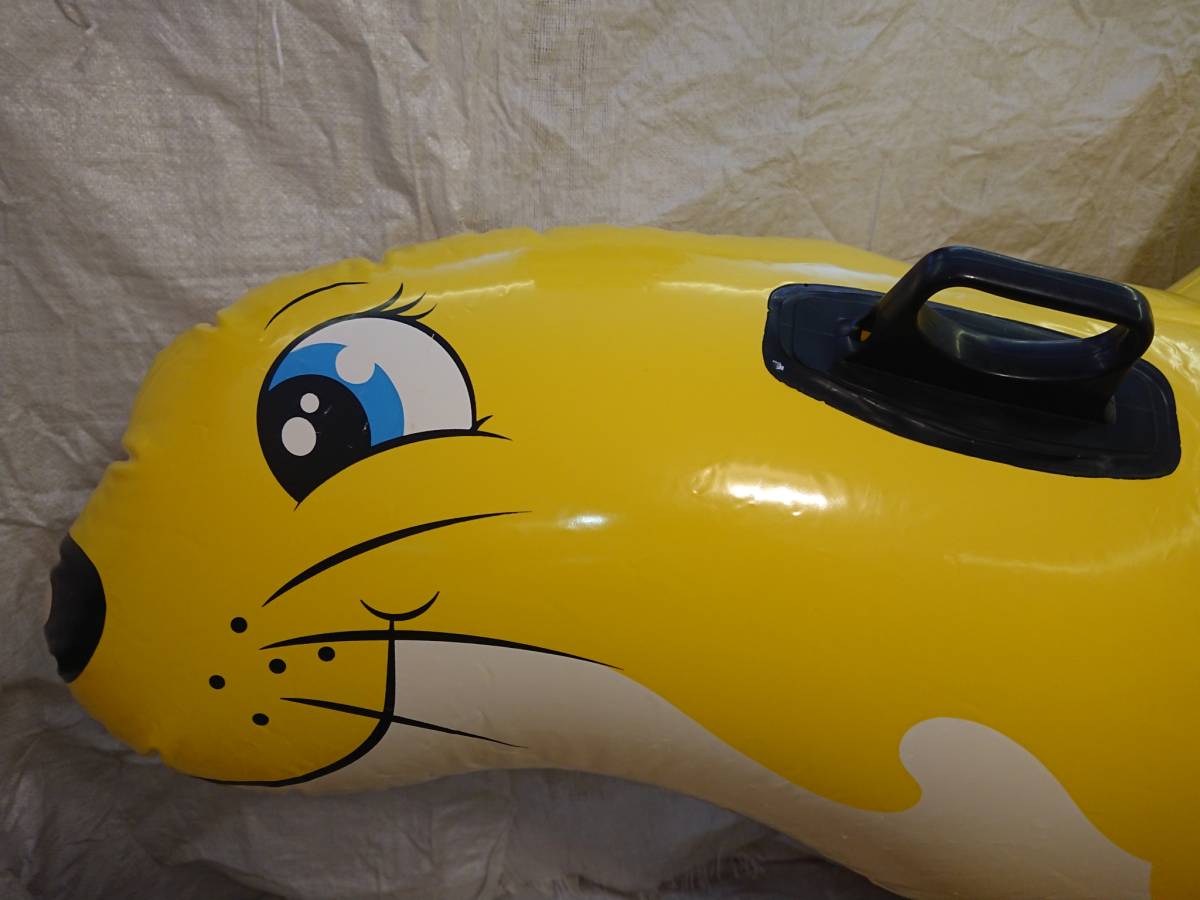 アザラシ イエロー フロート 空気ビニール風船 浮き輪 レア 希少