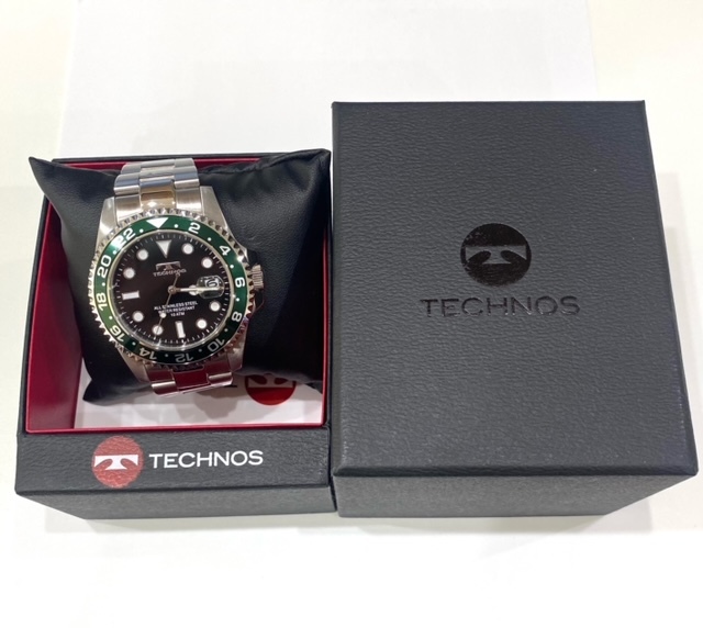 稼動品 時計 腕時計 TECHNOS テクノス 限定品 回転ベゼル ステンレス 
