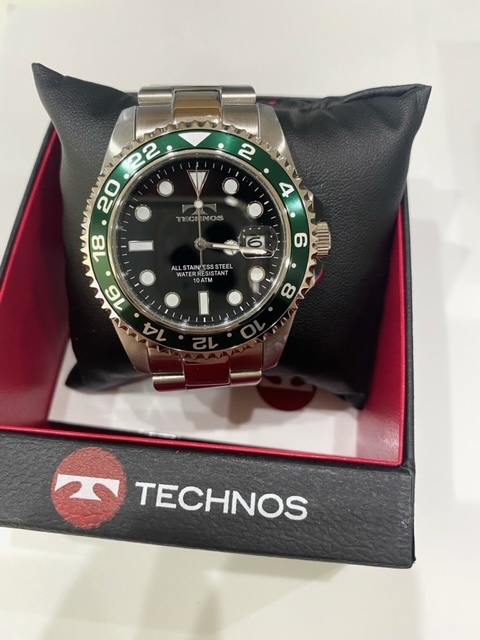 稼動品 時計 腕時計 TECHNOS テクノス 限定品 回転ベゼル ステンレス 