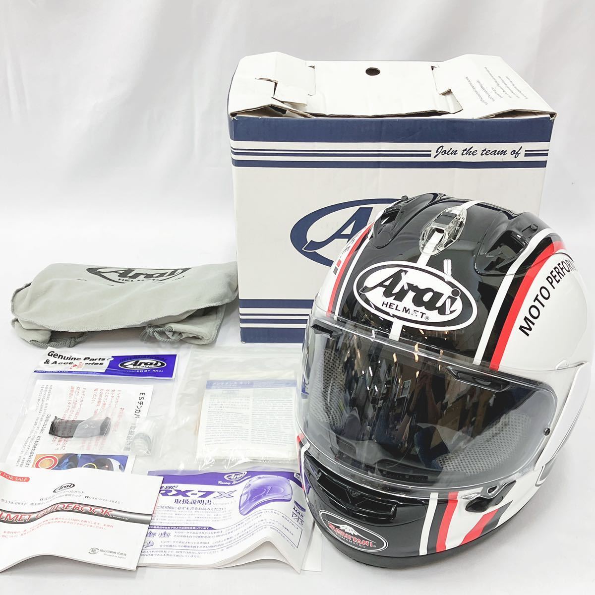 美品 Arai アライ RX-7X クシタニ KUSHITANI フルフェイスヘルメット 