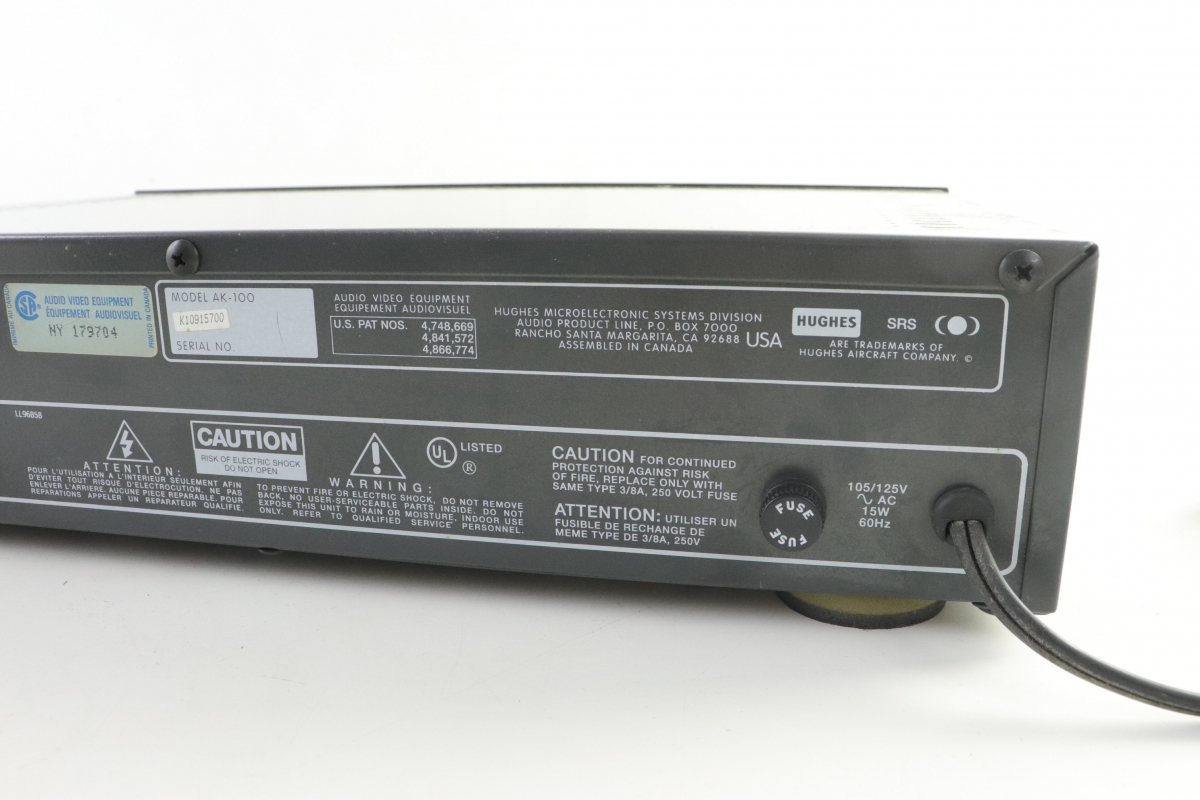 動作品】 希少 HUGHES AK-100 SOUND RETRIEBAL SYSTEM 自然音場 