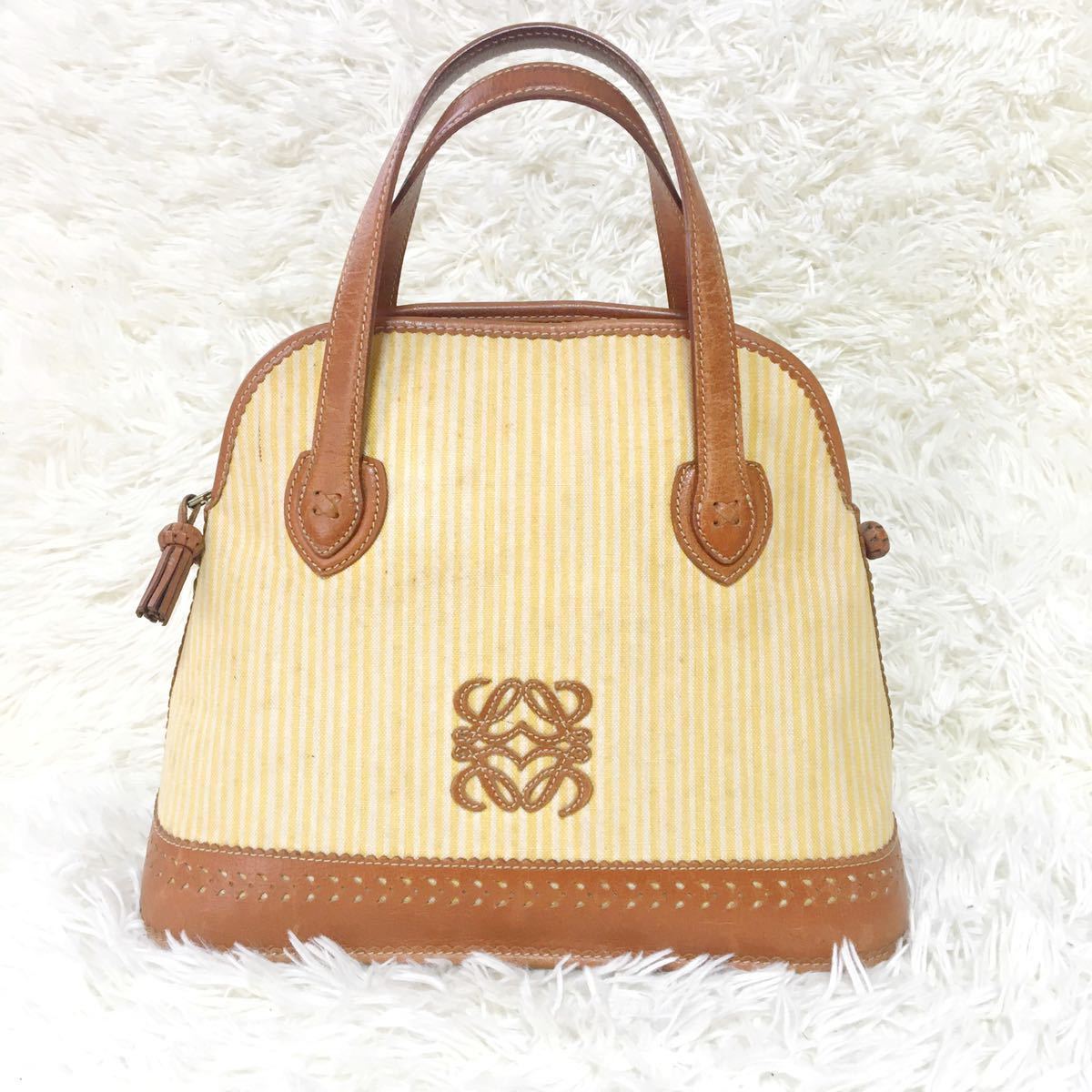 1〜】LOEWE ロエベ アナグラム 豪華 黄 ハンドバッグ トートバッグ