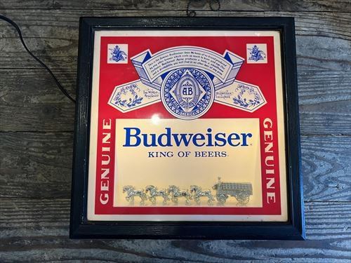 動作品 ビンテージ Budweiser ライトサイン バドワイザー 壁掛け照明 動作品 ビンテージ Budweiser ライトサイン バドワイザー 壁掛け照明