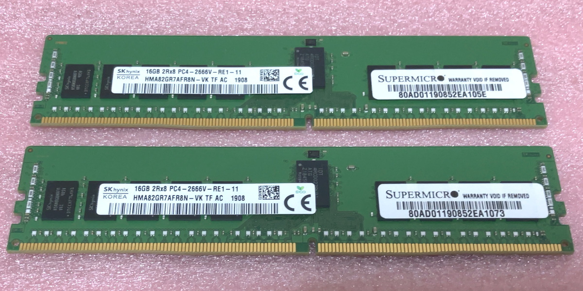 ◎SK hynix HMA82GR7AFR8N-VK 2枚セット - PC4-21300/DDR4-2666/PC4
