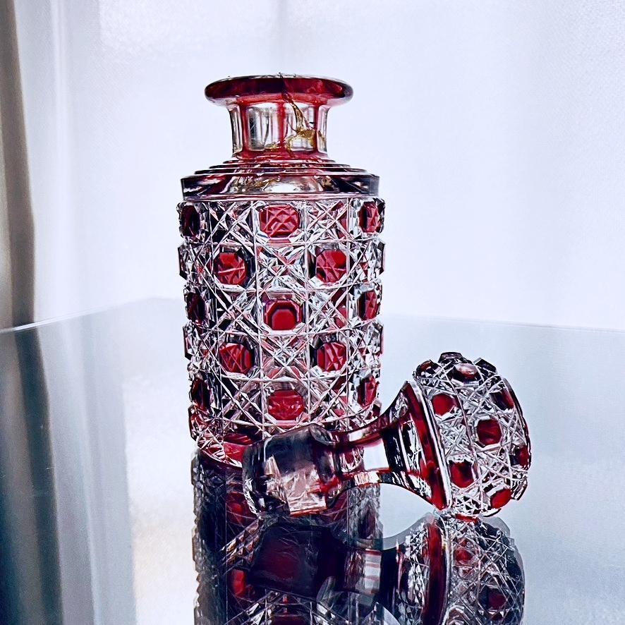 輝くオールドバカラ☆Baccarat ディアマンピエーリーの大きな香水瓶