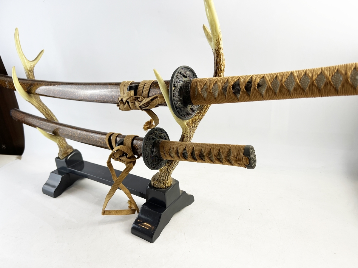 1244-武具 刀装具 日本刀 模造刀 居合刀 武士道 武蔵 鑑賞用 手鍛造打