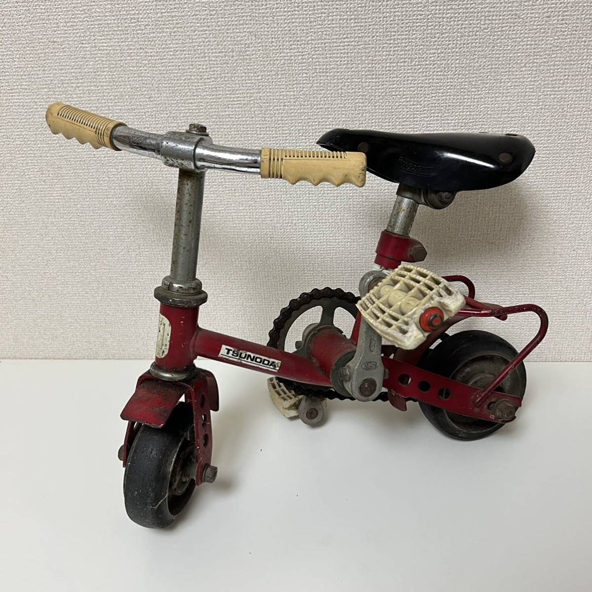 当時物 ツノダの自転車 ミニチュア 昭和 レトロ レッド ヴィンテージ 