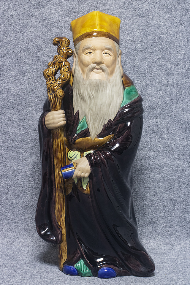 九谷八幡窯　寿老 送料無料｜現状販売｜個人保管品｜九谷焼｜八幡窯｜寿老人｜陶人形