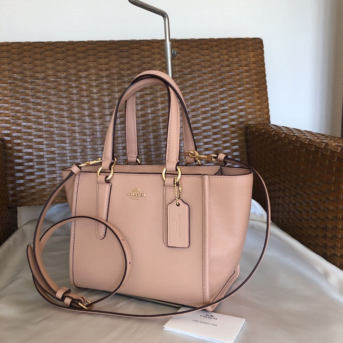 未使用同様：COACH コーチ レザートートバッグ ハンド／斜め掛け ミニ