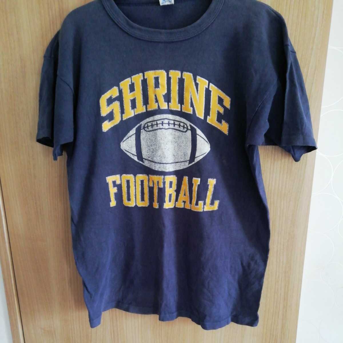 70s チャンピオン USA製 L コットン100 フットボール tシャツ 