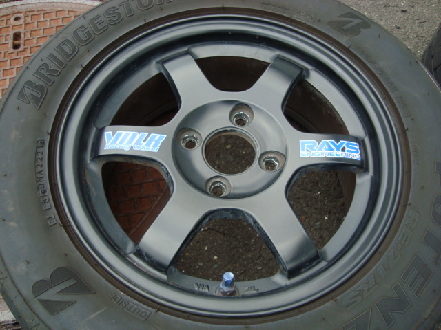 レイズ RAYZ TE37 14インチ 6J ＋38 PCD100 4穴 4本セット ポテンザ RE 