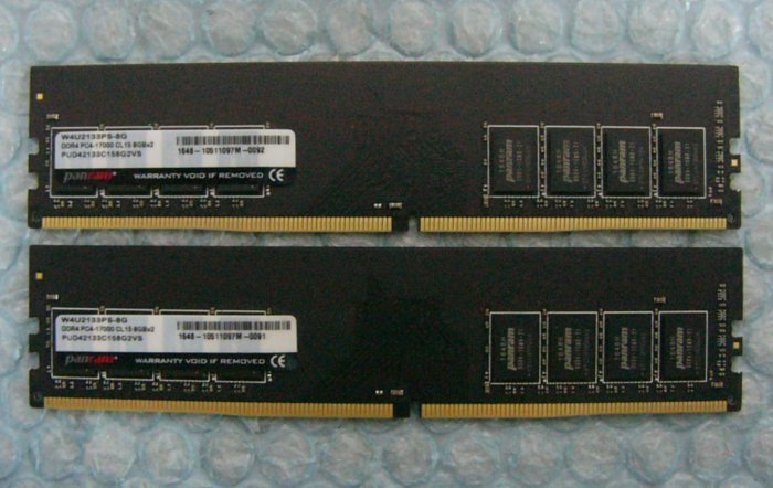 zx11 CFD Panram W4U2133PS-8G 288pin DDR4-2133 PC4-17000 8GB 2枚