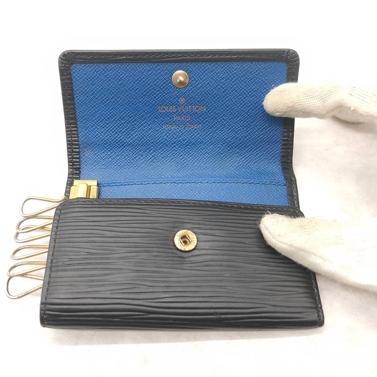  LOUIS VUITTON ルイヴィトン エピ キーケース ブラック ブルー 使用感小 綺麗 本革 RC‐126(ショルダーバッグ)｜売買されたオークション情報、yahooの商品情報をアーカイブ公開 - オークファン かばん、バッグ