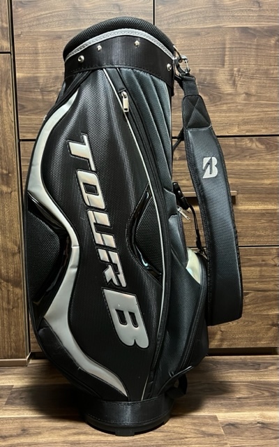 BRIDGESTONE ブリヂストン TOUR B キャディバッグ 9インチ 黒x銀