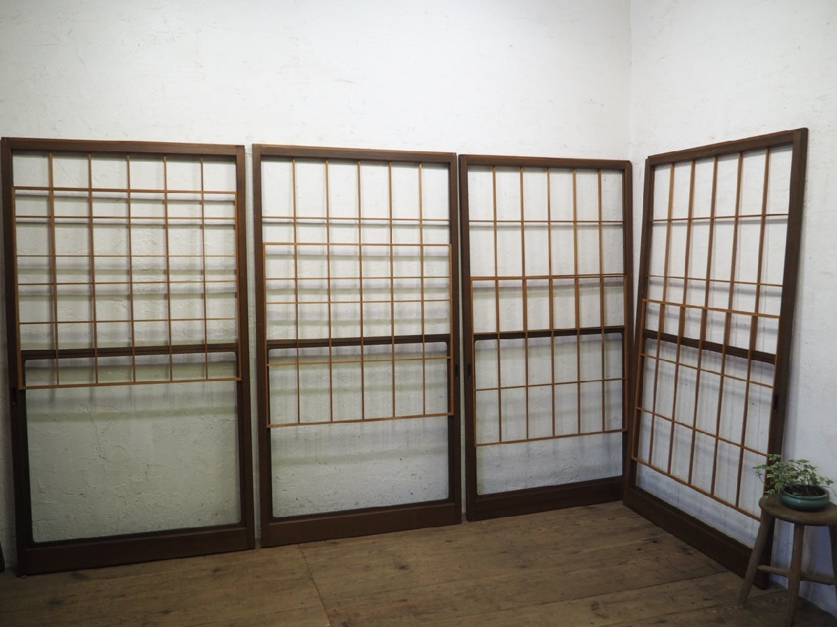 タE0767◇(2)【H176，5cm×W94，5cm】×4枚◇シンプルなデザインのレトロ 