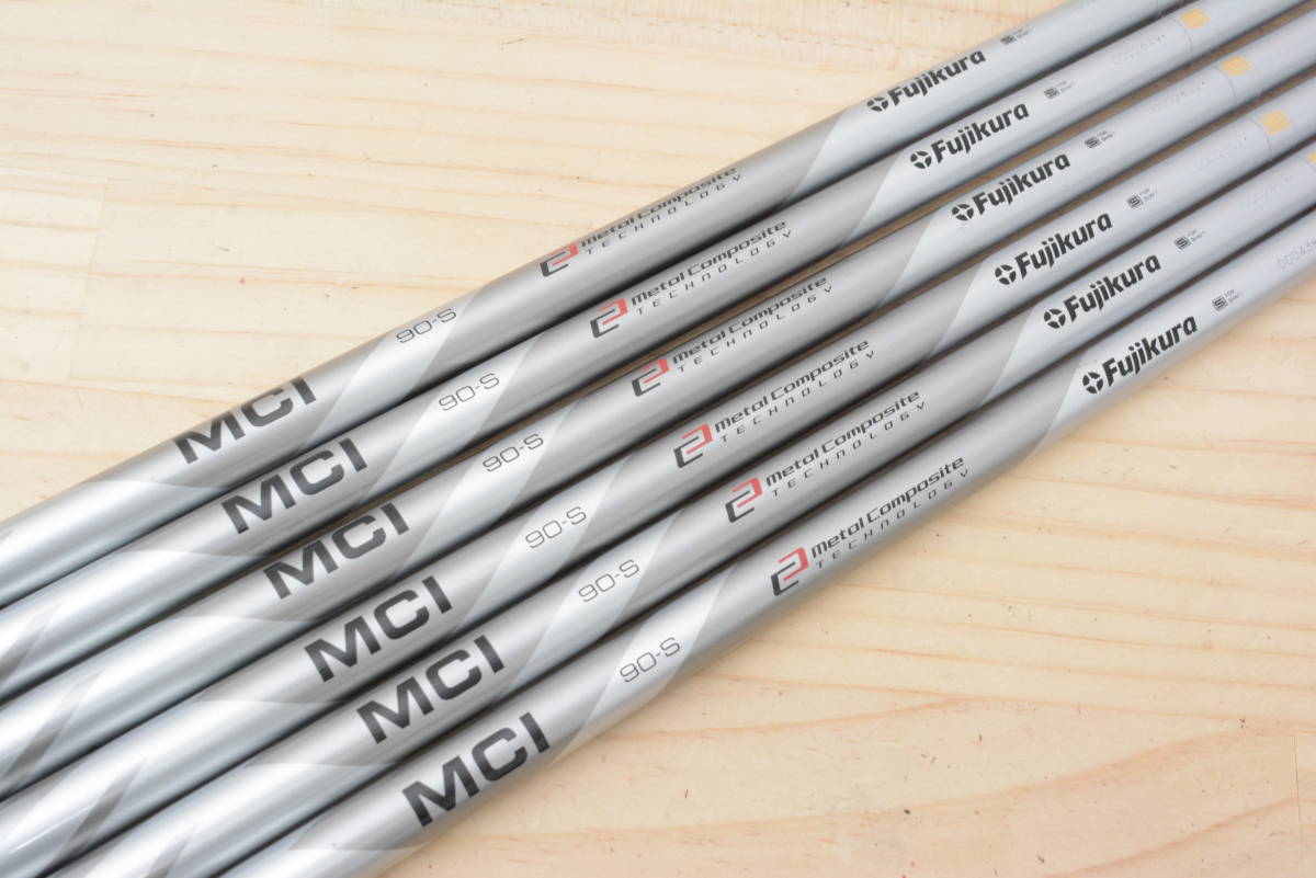 【程度良好 IR用シャフト】フジクラ MCI SILVER 90 フレックスS 5～PW 6本セット アイアンセット用シャフト シルバー カーボン 