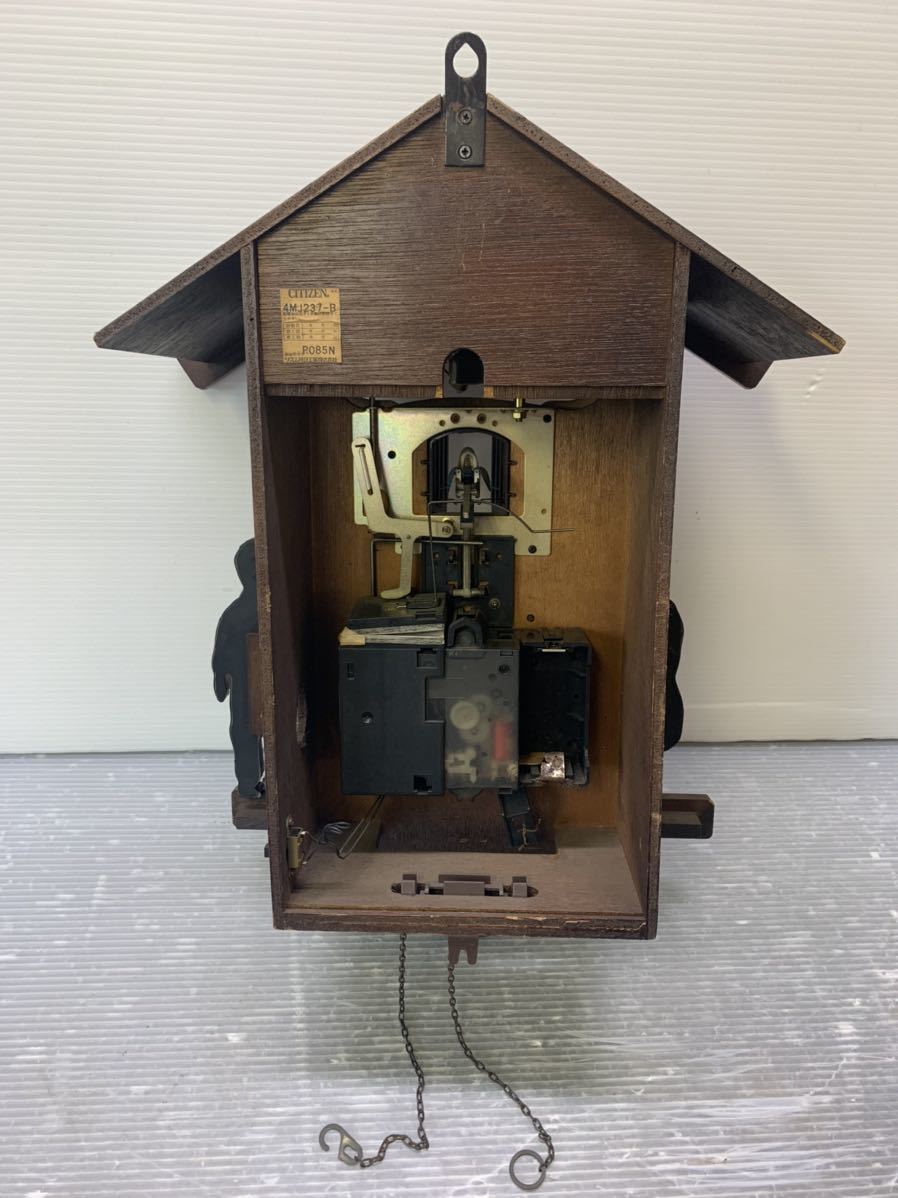 匿名配送 CITIZEN シチズン 鳩時計 稼働品 電池付き 壁掛け時計 サ