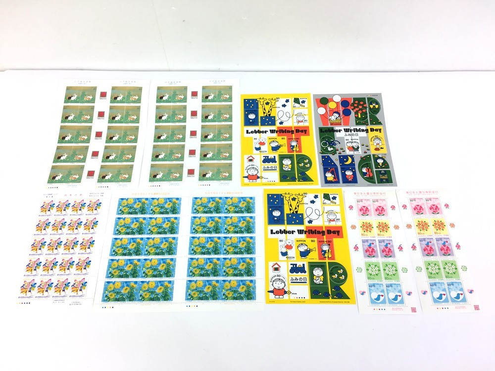 【未使用】切手  まとめ ネコポス発送】3 未使用 80円切手 150枚セット 記念切手まとめ 額面