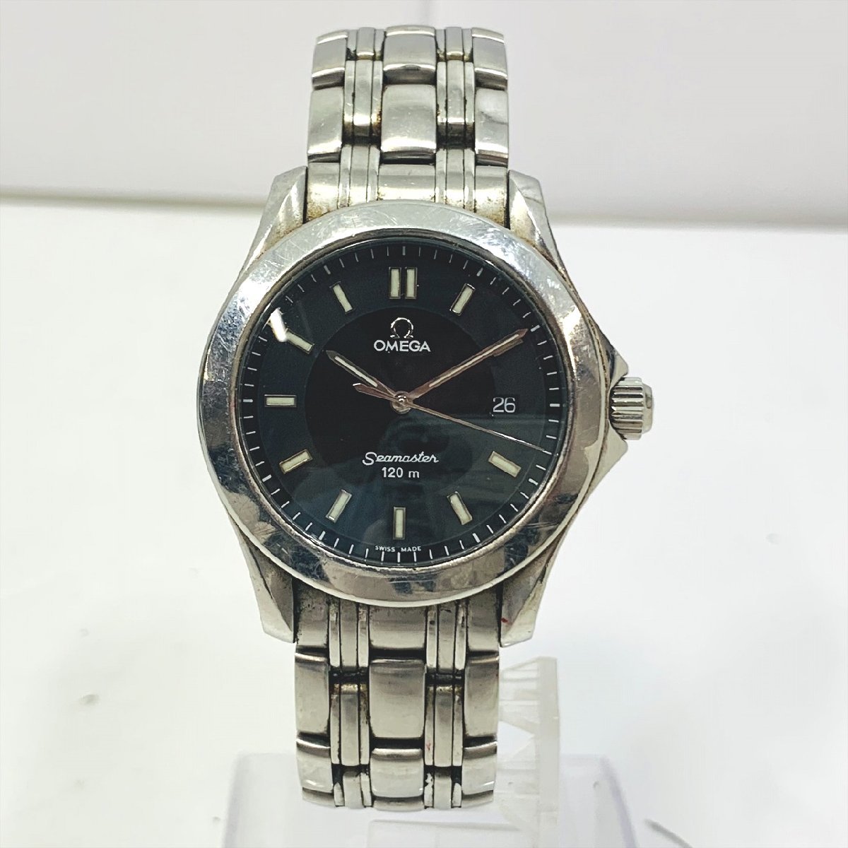 41】1円～ ジャンク品 OMEGA オメガ シーマスター 120m クォーツ 