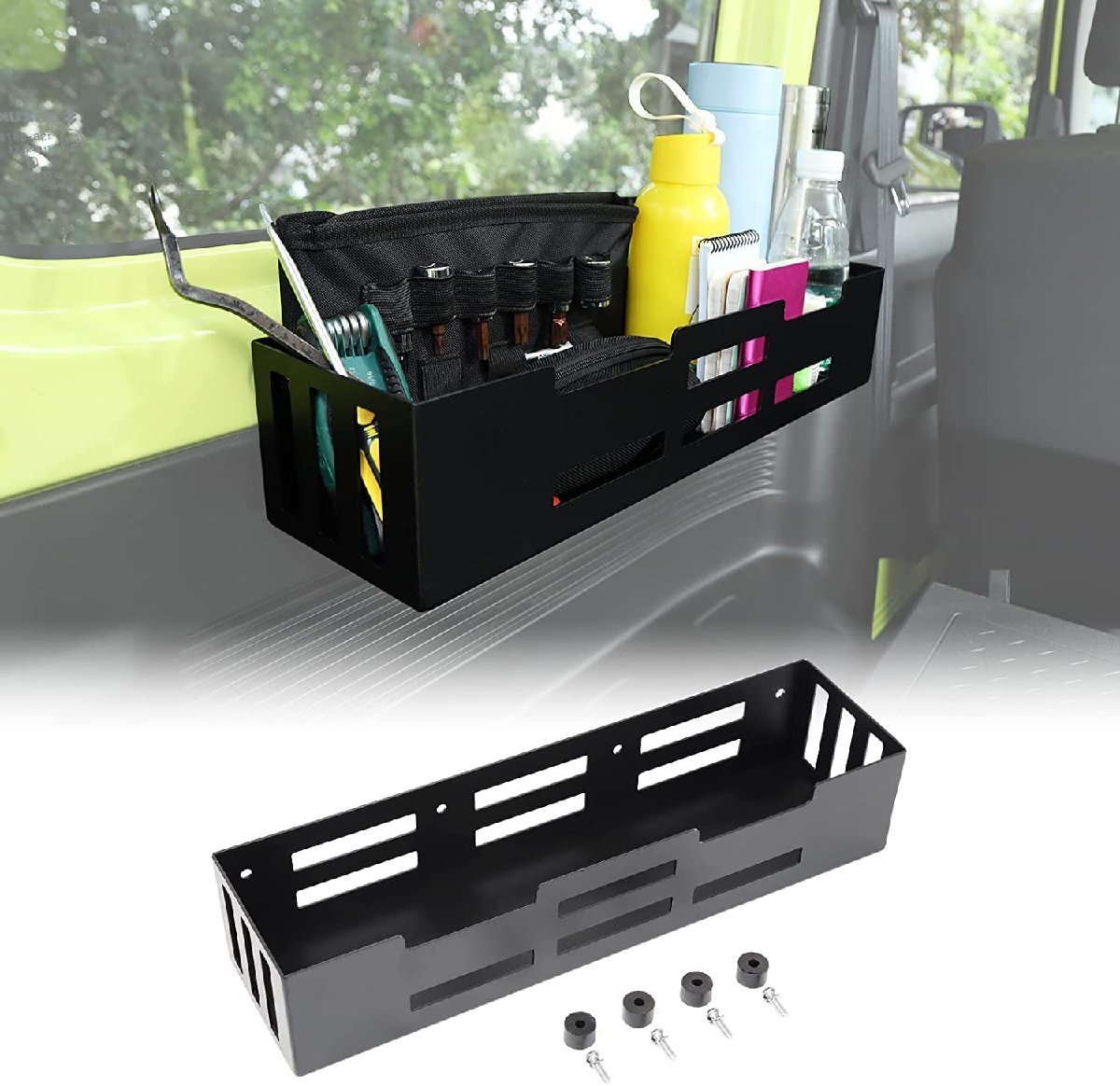 ■新品■スズキJB64Wジムニー/JB74Wジムニーシエラ(2018年～)用ANTC アルミ合金製収納ボックス【ブラック】