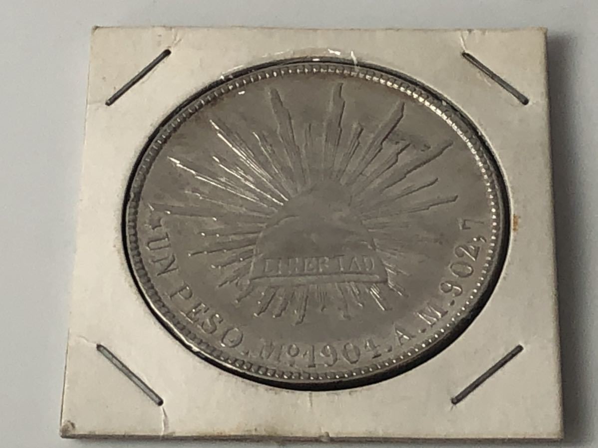 メキシコ UN Yahoo!オークション 銀貨 1ペソ銀貨 PESO 1ペソ 古銭