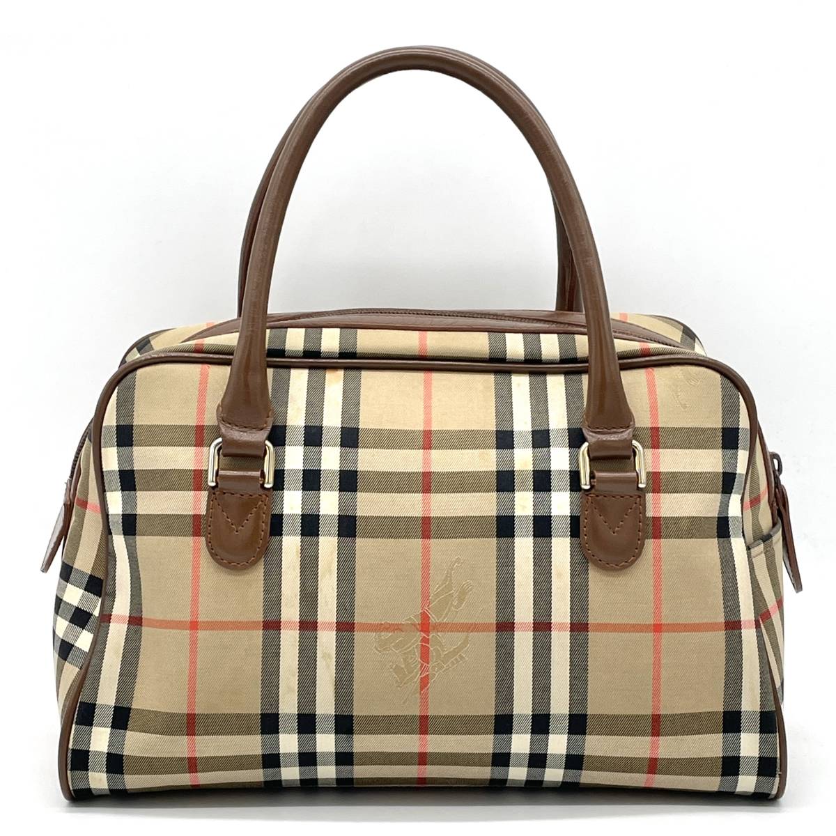 1円 BURBERRY バーバリー ノバチェック シャドーホース ミニボストン