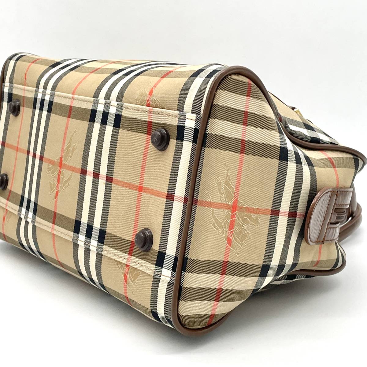 1円 BURBERRY バーバリー ノバチェック シャドーホース ミニボストン