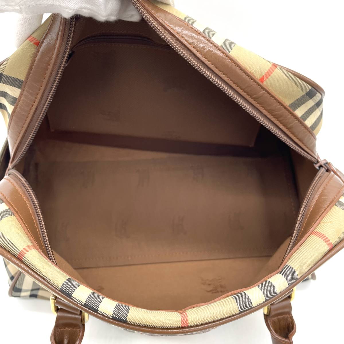 1円 BURBERRY バーバリー ノバチェック シャドーホース ミニボストン 