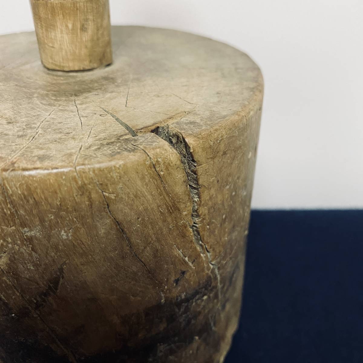 きぬた 砧 藁打ち 高さ22cm 重さ1500g / 天然木 無垢 木彫り 古民具 古道具 古民家 オブジェ 飾り 置物 民藝運動 柳宗悦 ...