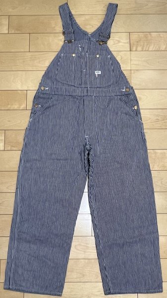 保管品 USA製 オリジナル ビンテージ Lee リー 040-3249 ヒッコリー オーバーオール / サロペット 70s 60s Lee USA製 リー フリマアプリ ラクマ one