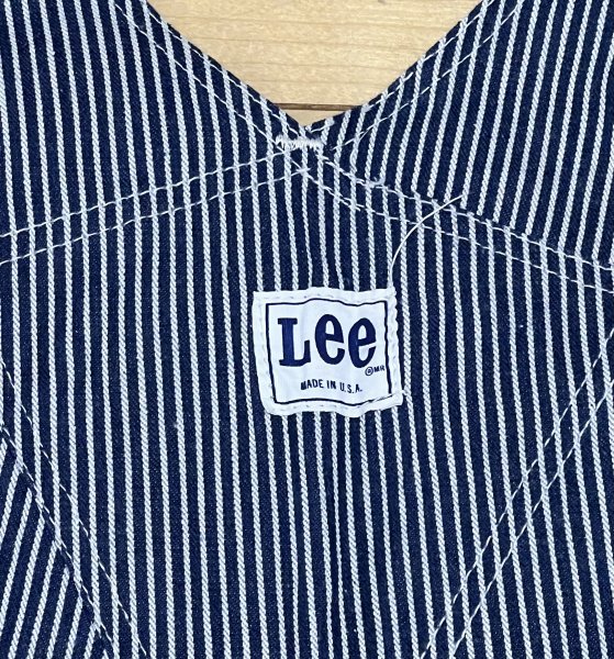 保管品 USA製 オリジナル ビンテージ Lee リー 040-3249 ヒッコリー オーバーオール / サロペット 70s 60s Lee USA製 リー フリマアプリ ラクマ one
