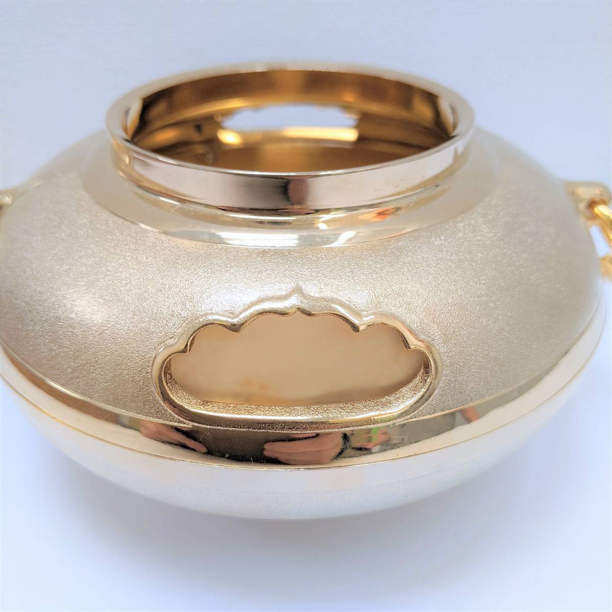 4645】 天皇陛下御即位五十年記念 黄金茶釜 招福 純銀 SV1000 SILVER 