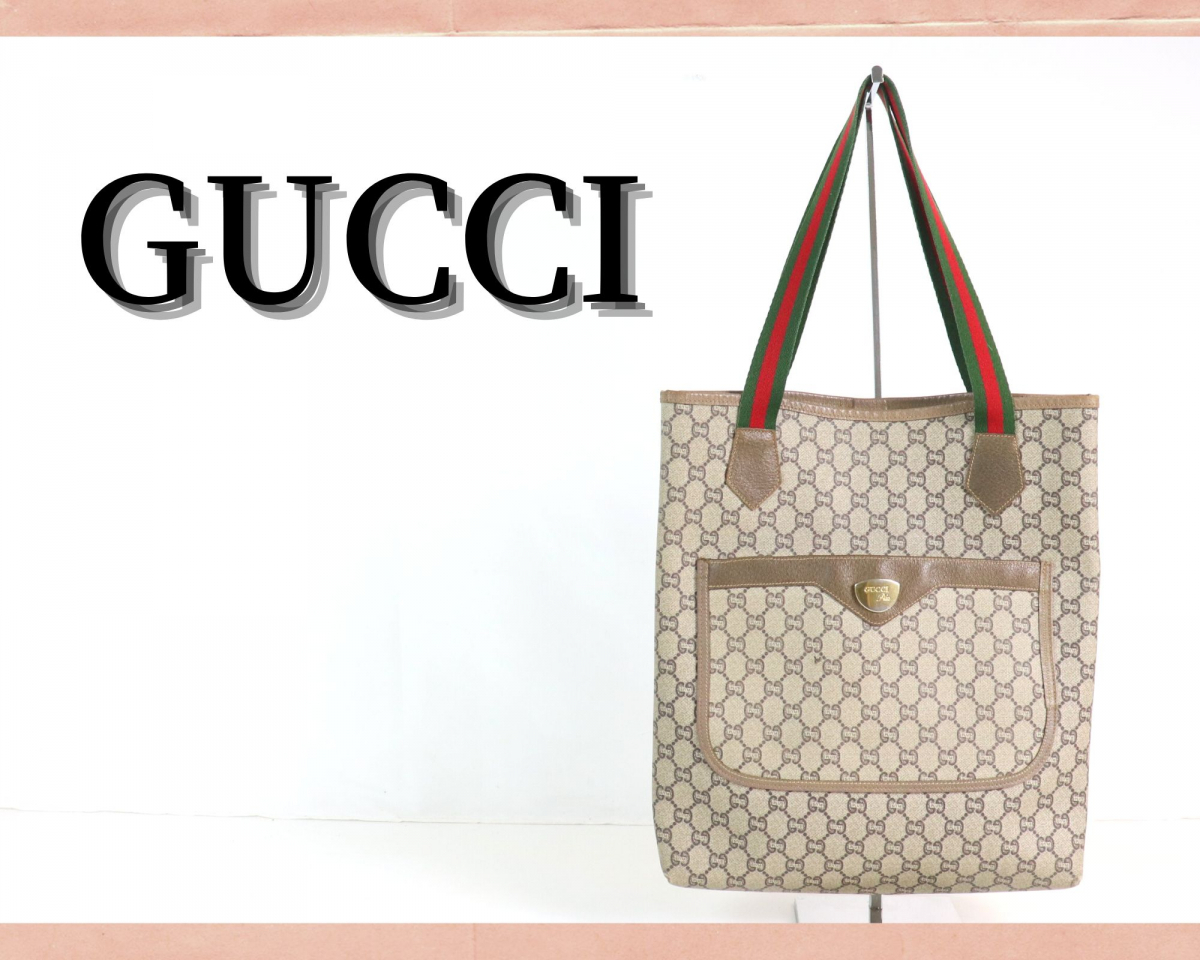 GUCCI PLUS グッチ プラス トートバッグ GG柄 オールドグッチ シェリー 
