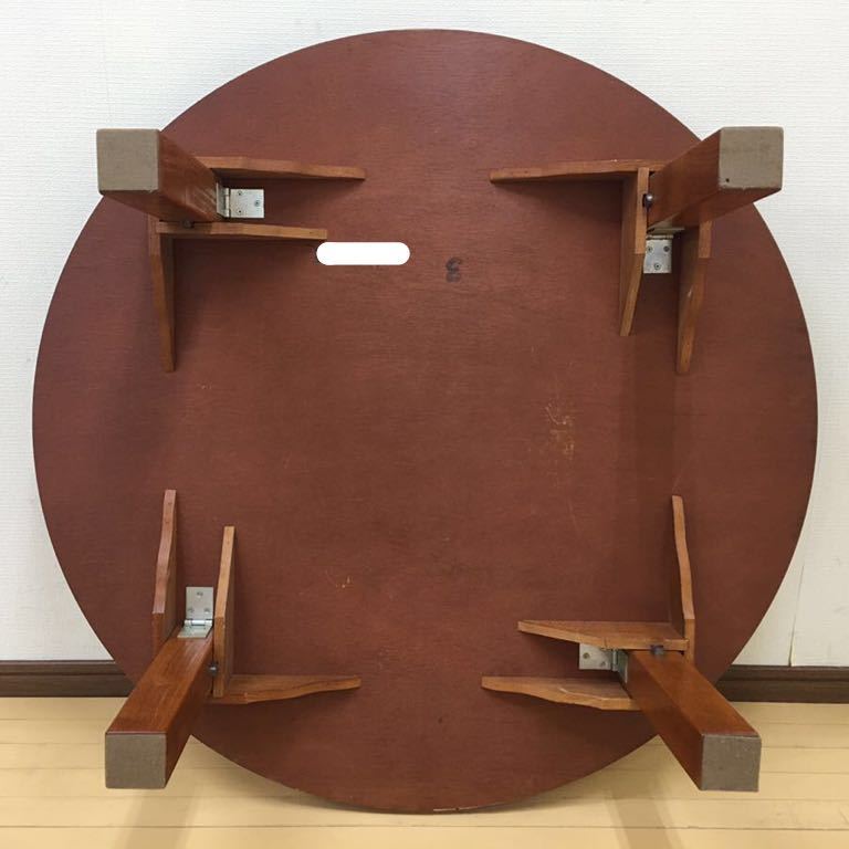 円卓 木製 ちゃぶ台 折りたたみちゃぶ台 手作り Ojn Handmade Hut 新潟