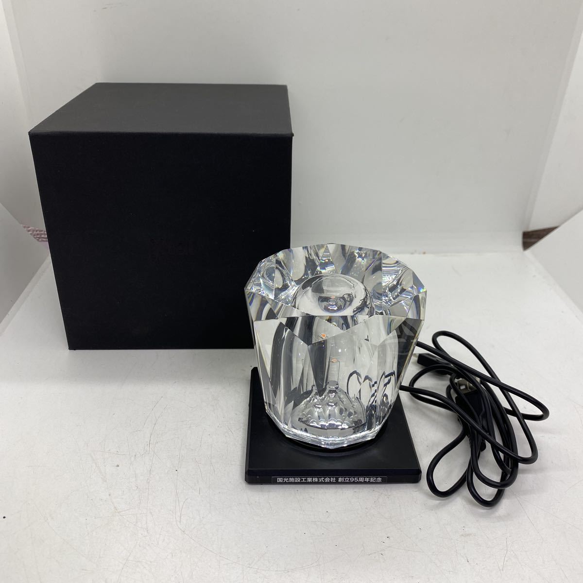 c*☆中古品 Ambientec Xtal クリスタルガラス LED テーブルランプ