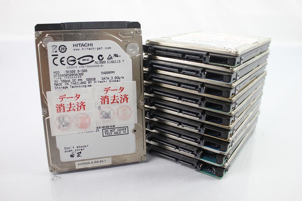 限定セール，新作登場 10個セット 内蔵HDD HITACHI/HGST 500GB 2.5インチ SATA ハードディスク PC レターパックプラス 日立 O082302(SCSI)｜売買されたオークション情報、yahooの商品情報をアーカイブ公開 - オークファン SCSI