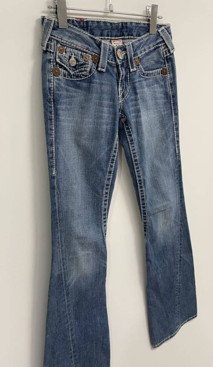 TRUE RELIGION トゥルーレリジョン 美品 セミフレアブーツカットデニム 