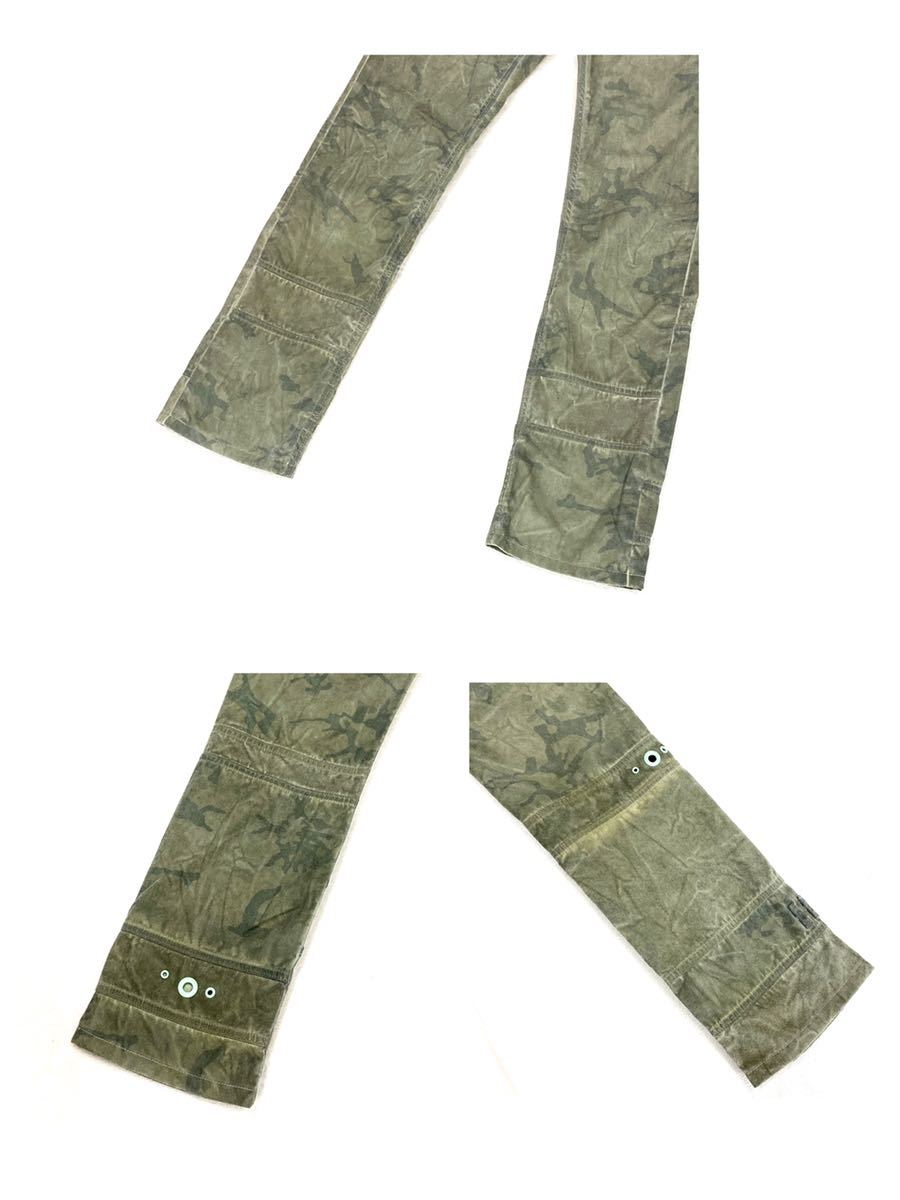 Q835 DIESEL ディーゼル 正規品 迷彩 カモフラ カーゴ パンツ チノパン パンツ メンズ グリーン 緑 28!!